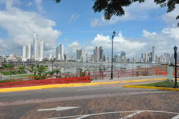 A moderna skyline da Cidade do Panamá, capital do país